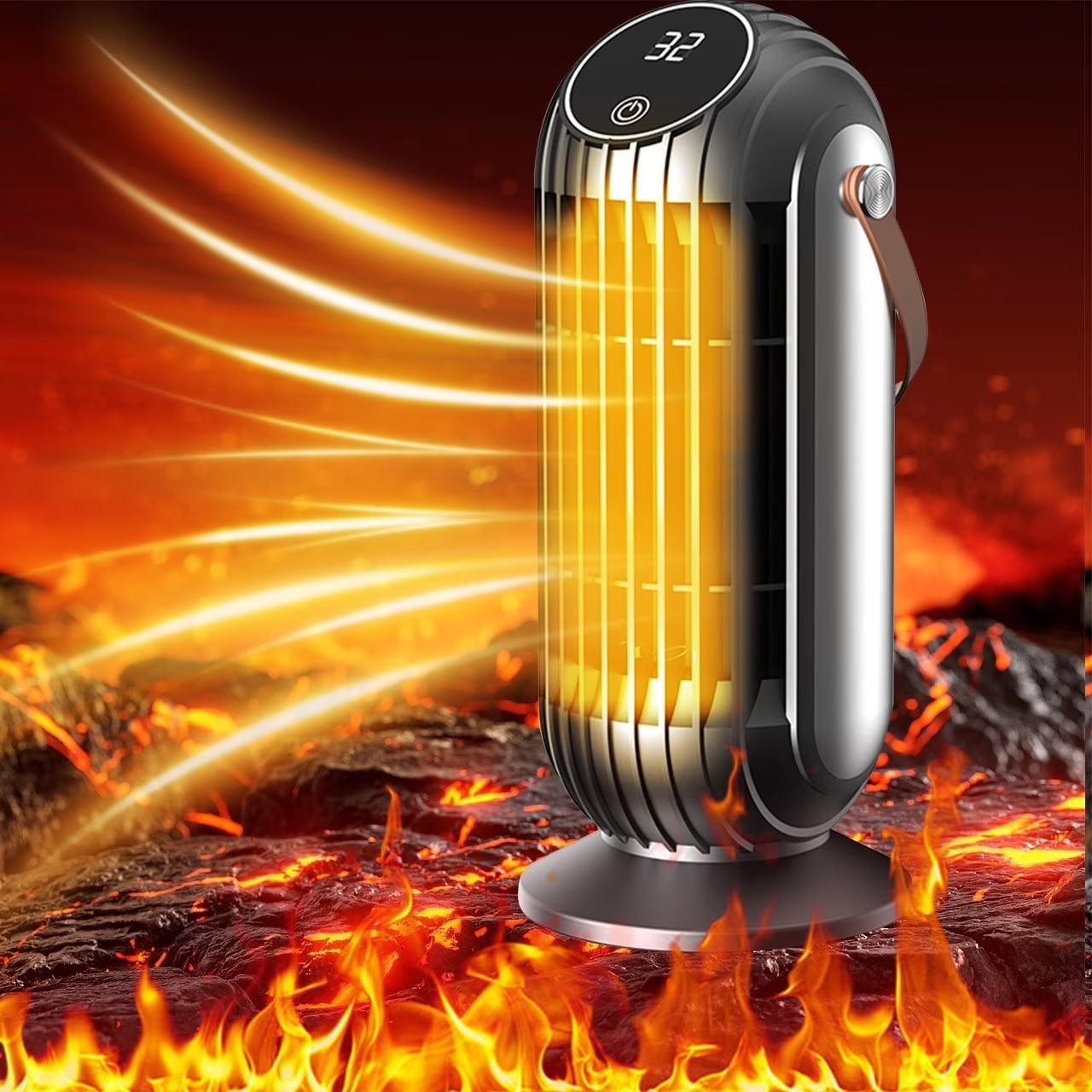 Space Heater, 1500W Oscillating Ceramic Tower Heater