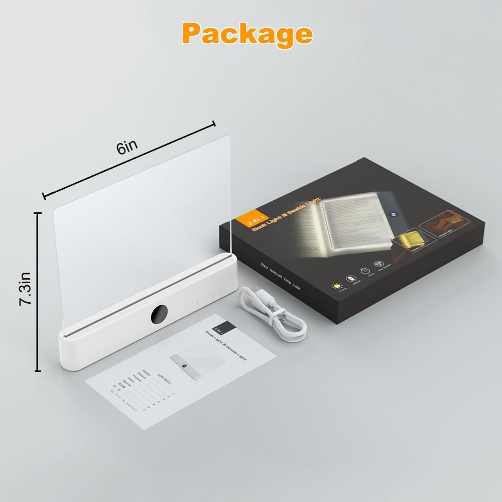  Rechargeable Clear LED Flat Reading Light