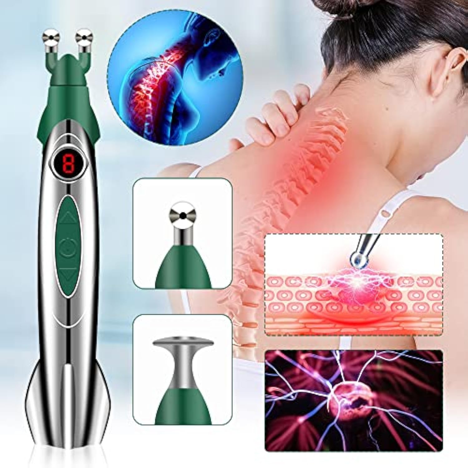 Pain Relief Pen - Acupuncture Pen Muscle Circulation Massage Meridian Body Massager Pain Relief