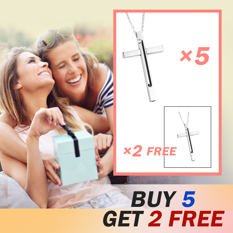 ✨Cross self-defense necklace ✝️stainless steel retractable toothpick💥
