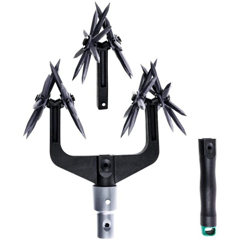 Premium Rotary Hand Cultivator Tool Manual Lawn Scarifier For Garden