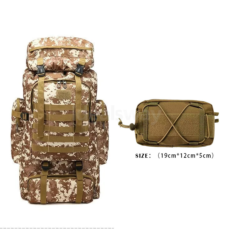 Advanture Must🔥Outdoor 80L Large Space Camouflage Men's Hiking Backpack + FREE Side Pouch