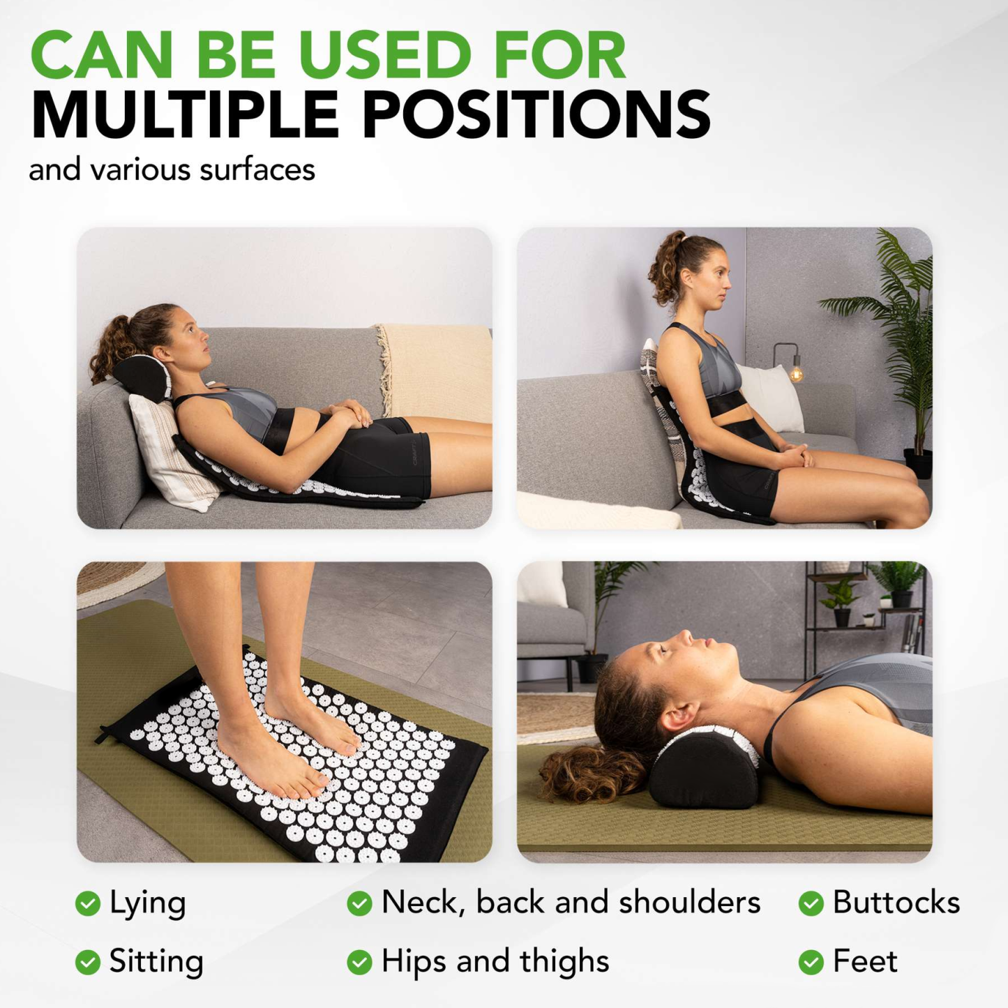Acupressure Mat and Pillow Set