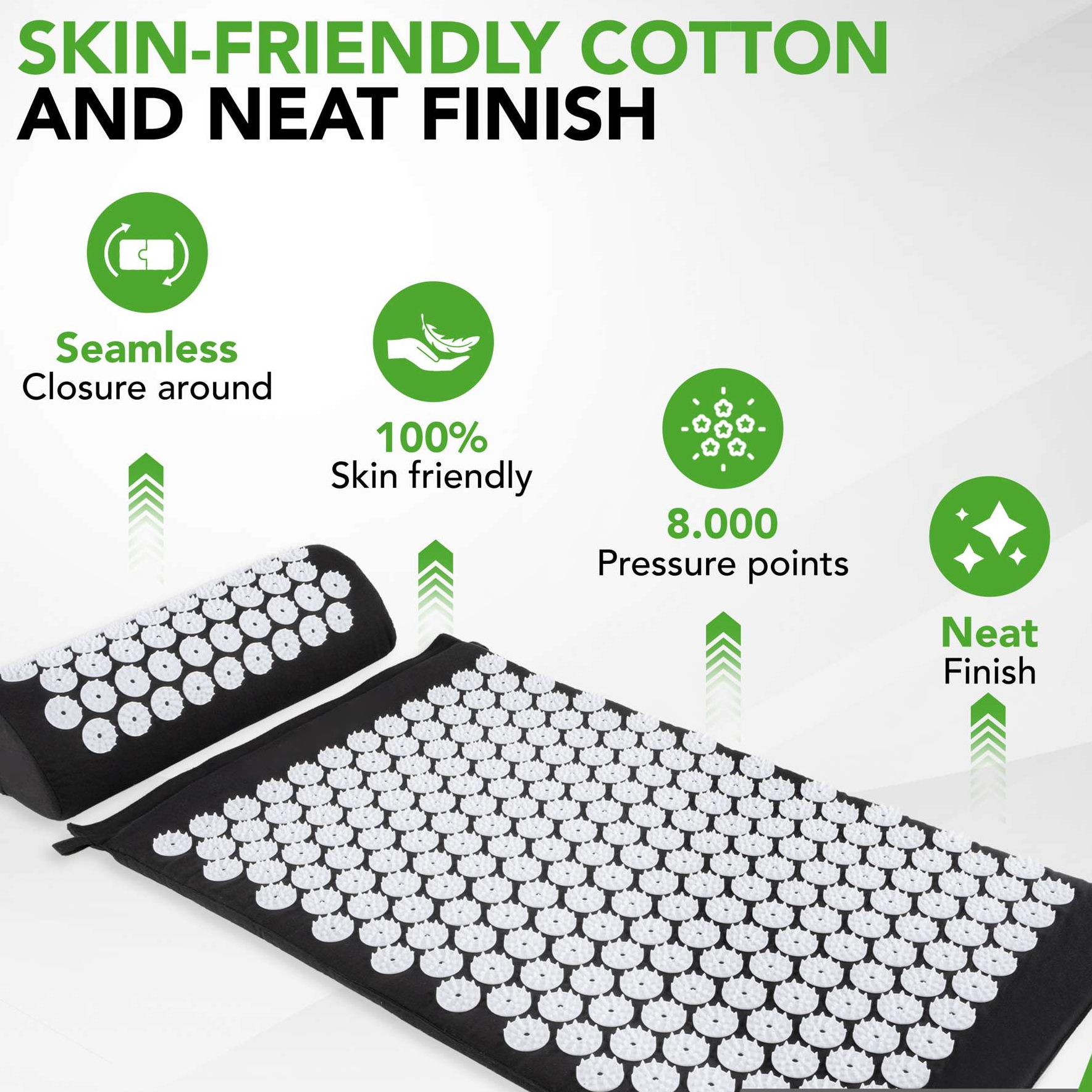 Acupressure Mat and Pillow Set