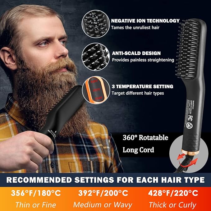 3-in-1 Men's Beard Straightener