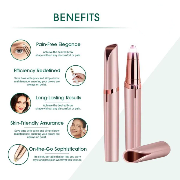 USB Electric Eyebrow Shaver Steel Painless Mini Shape Eyebrow Grooming Facial Hair Removal Mini Epilator