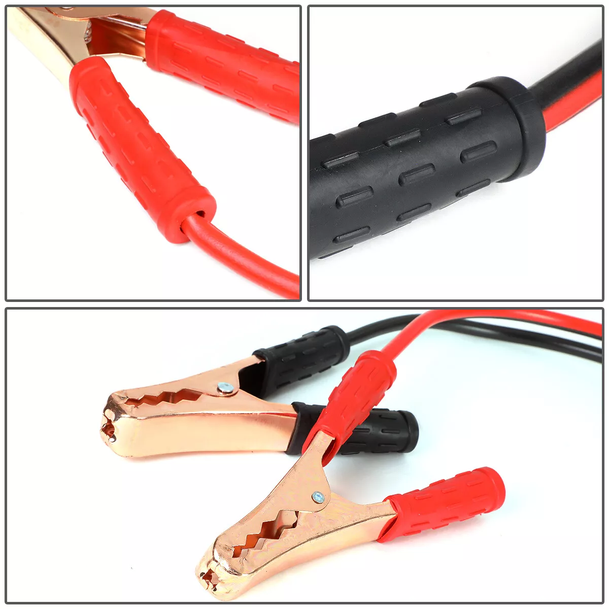 HEAVY DUTY 10 GAUGE 7 FT BATTERY BOOSTER CABLE EMERGENCY POWER JUMPER 200 AMP