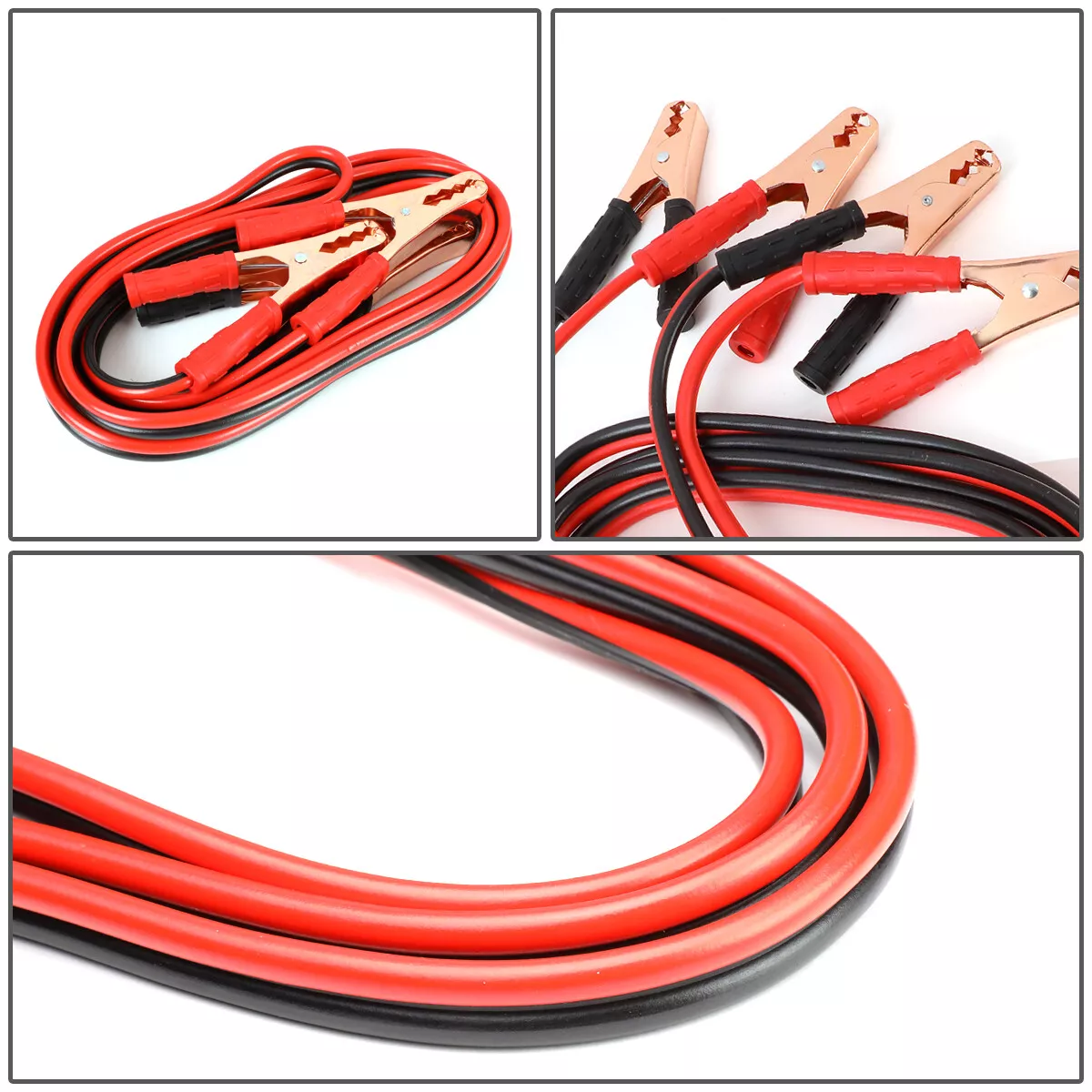 HEAVY DUTY 10 GAUGE 7 FT BATTERY BOOSTER CABLE EMERGENCY POWER JUMPER 200 AMP