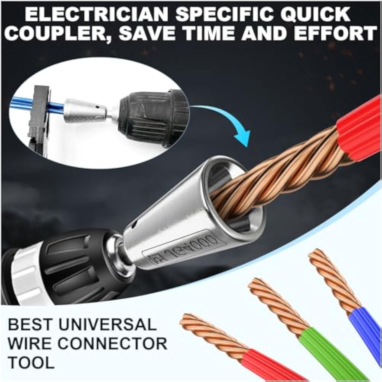 Wire Twister Tool for Drill, Wire Twisting Tool for Drill, Drill Wire Twister for Electricians, Electrical Wire Nut Twister for Drill