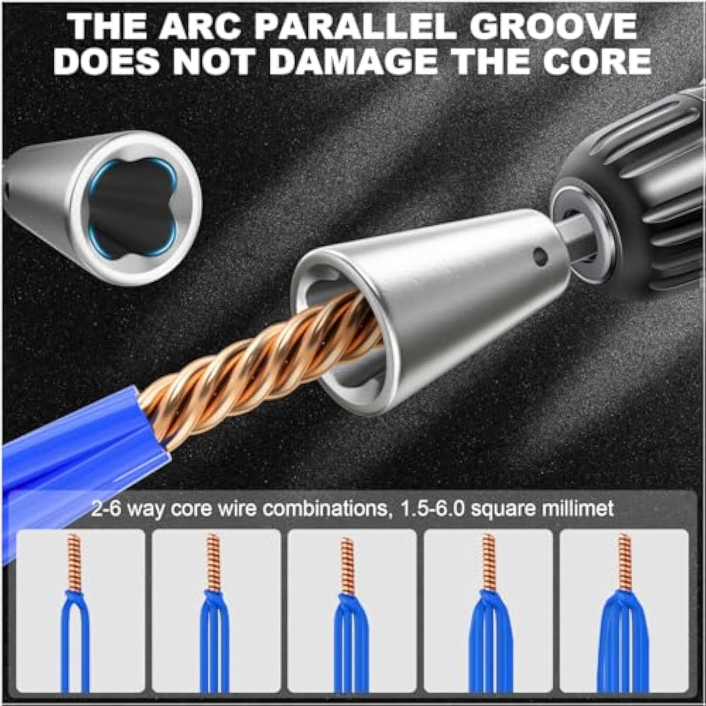 Wire Twister Tool for Drill, Wire Twisting Tool for Drill, Drill Wire Twister for Electricians, Electrical Wire Nut Twister for Drill