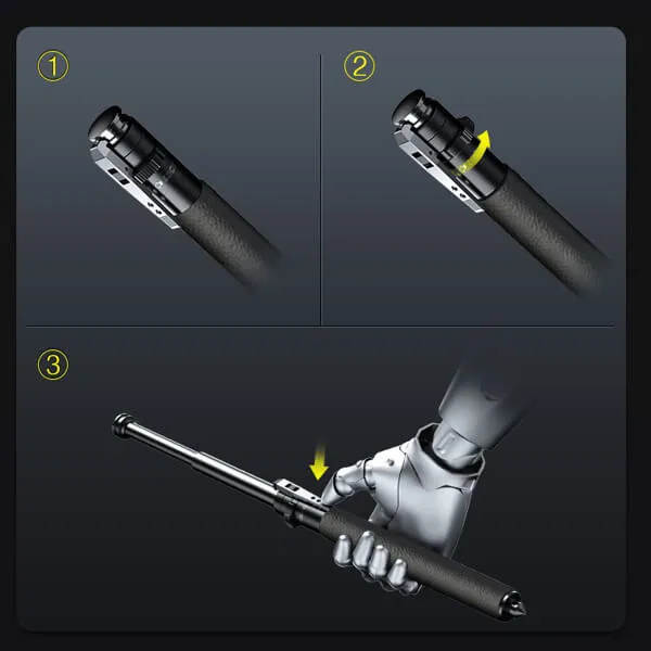 🔥🔥New Version Enhanced Automatic Retractable Multifunctional Broken Windows Hiking Stick