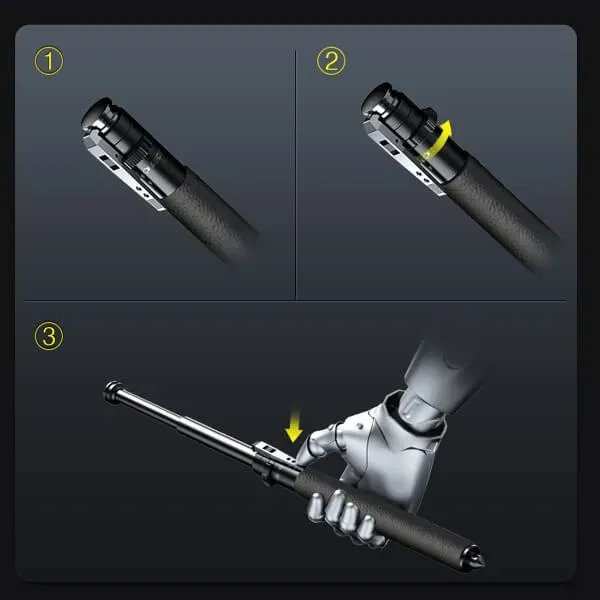 🔥🔥New Version Enhanced Automatic Retractable Multifunctional Broken Windows Hiking Stick
