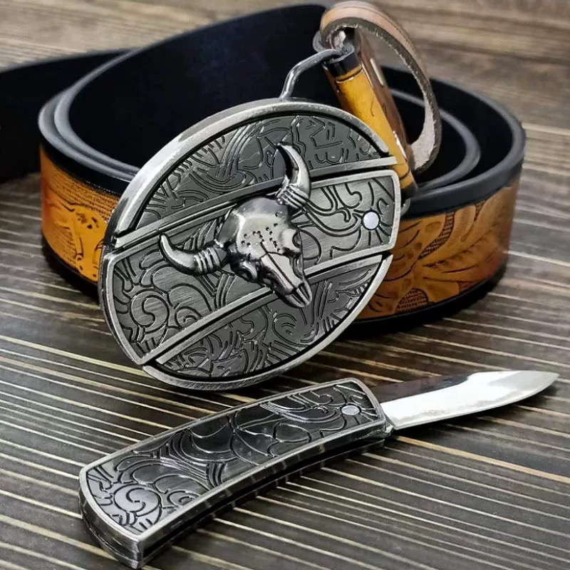 🔥 Hidden Blade Belt 🗡️ | Practical & Concealed 🏕️ Ultimate Outdoor Survival Gear 💪 Style Meets Security!