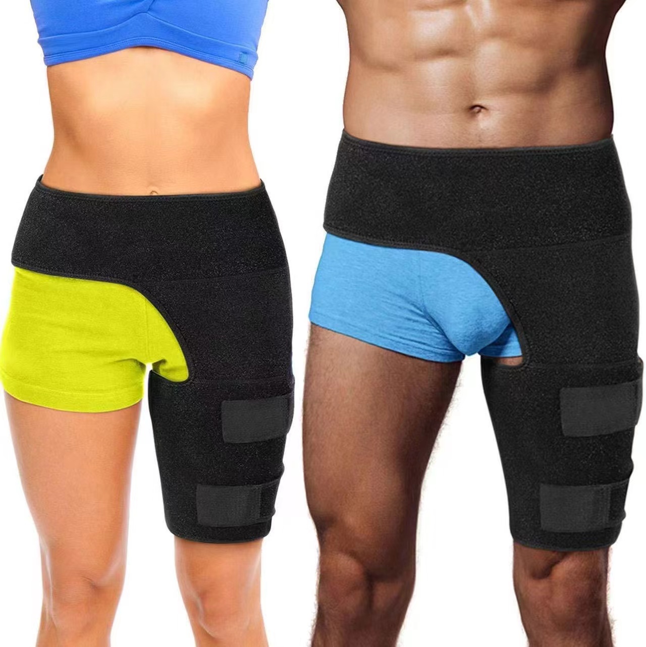 Adjustable Hip & Thigh Brace for Sciatica Pain Relief - Groin & Hamstring Medical Compression Sleeve Stabilizer for Men and Women