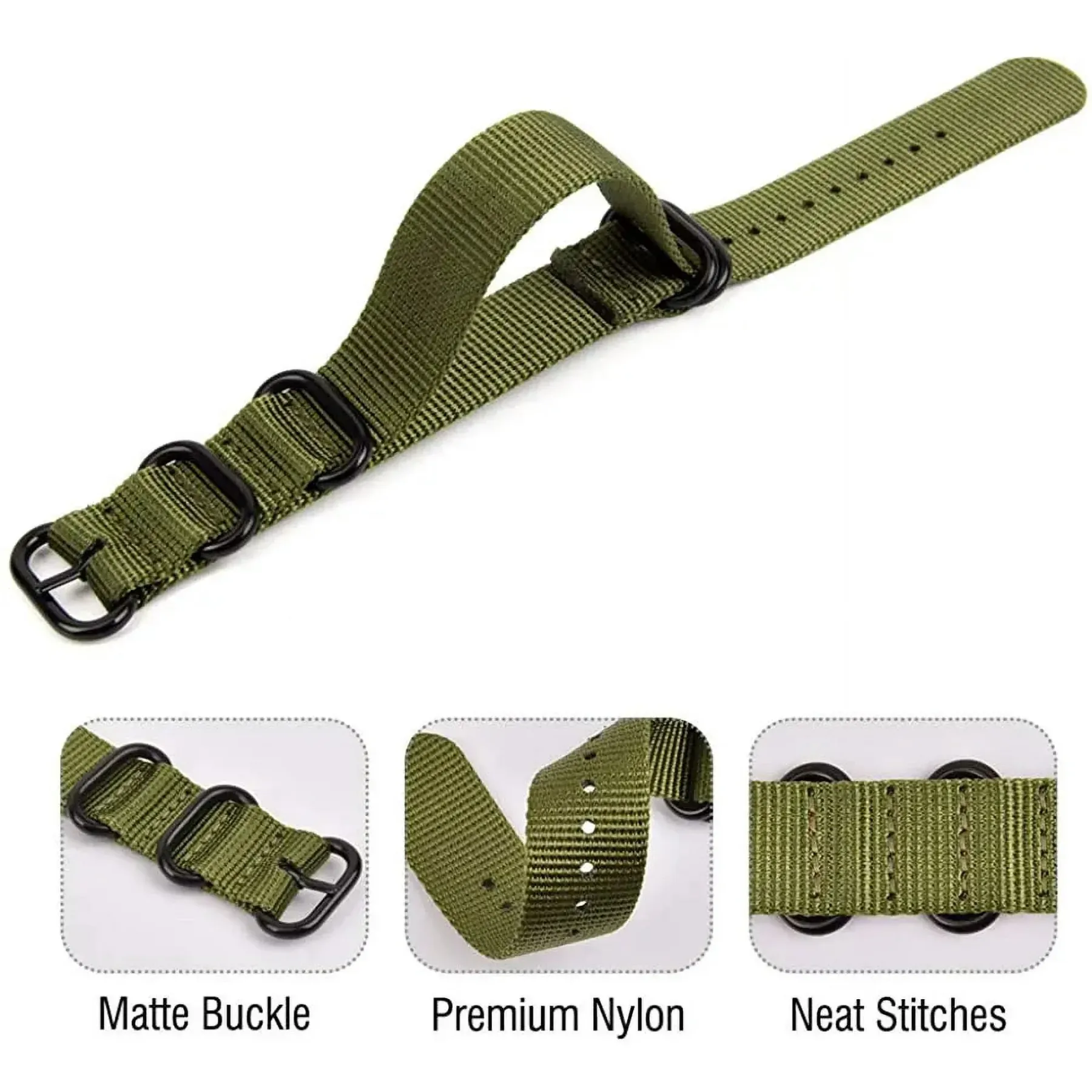 RECON GS2 Slimline Stainless Steel Military Watch with NATO Band