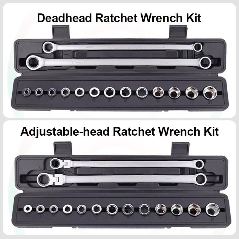 15pcs Adjustable Ratchet Wrench Kit（30% OFF）