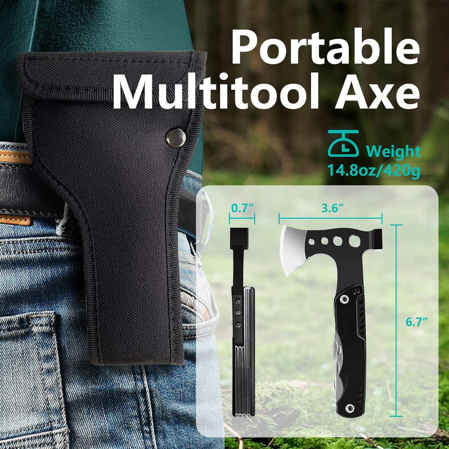 🪓Your All-in-One Survival Tool: The Ultimate Multi-Function Axe