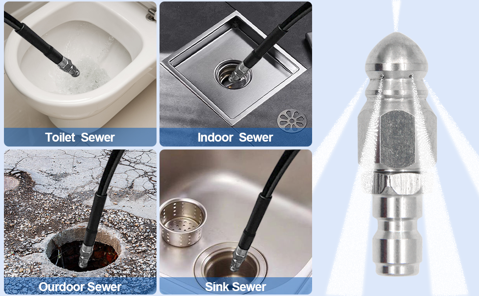 sewer jetter nozzle