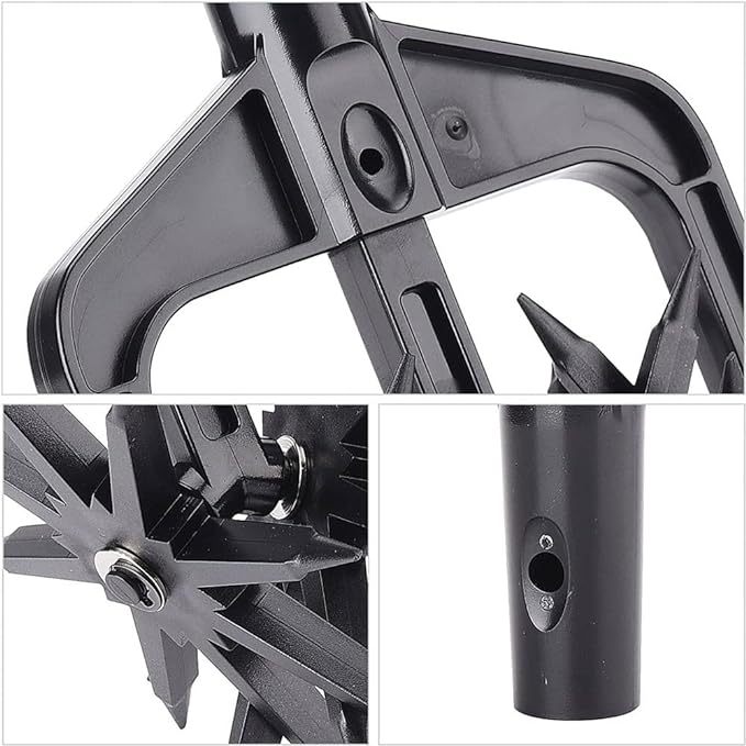 Premium Rotary Hand Cultivator Tool Manual Lawn Scarifier For Garden