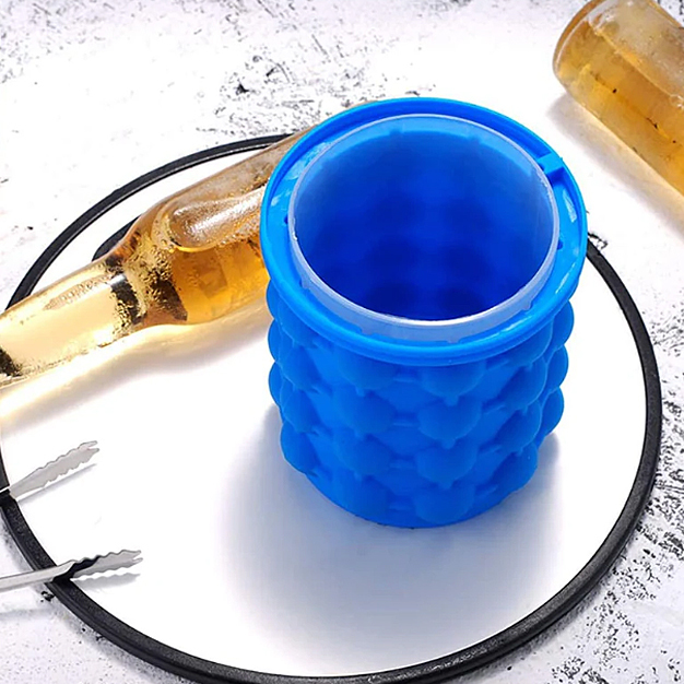 2 in 1 Silicone Ice Bucket Ice Cube Maker