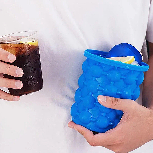 2 in 1 Silicone Ice Bucket Ice Cube Maker