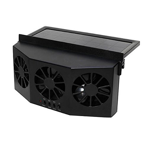 Car Cooling Fan Solar Powered Cooler Auto Window Air Vent Ventilation Exhaust