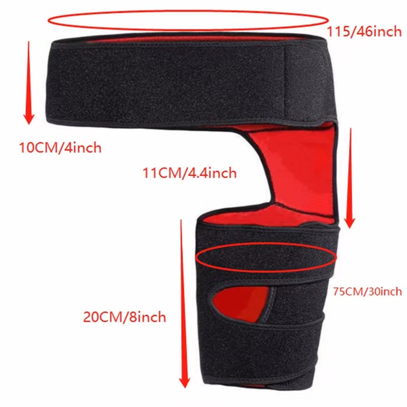 Adjustable Hip & Thigh Brace for Sciatica Pain Relief - Groin & Hamstring Medical Compression Sleeve Stabilizer for Men and Women