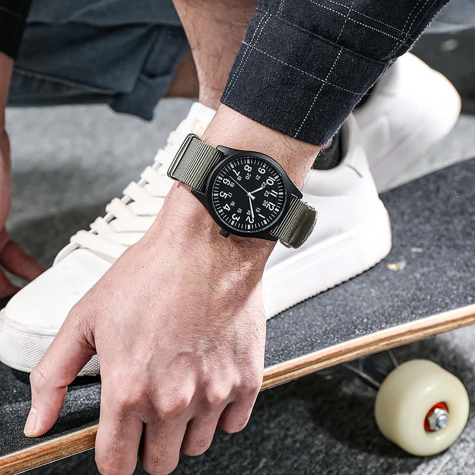 RECON GS2 Slimline Stainless Steel Military Watch with NATO Band
