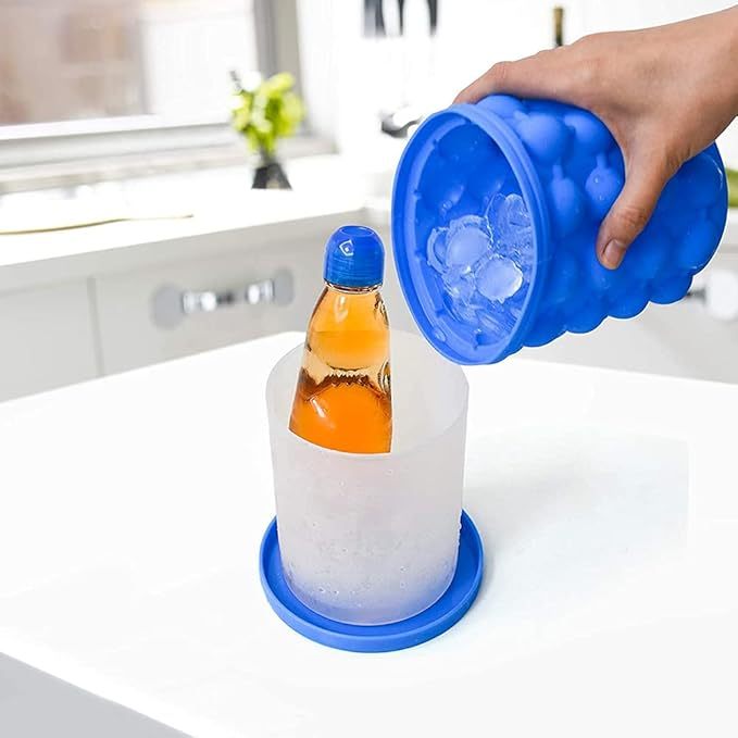 2 in 1 Silicone Ice Bucket Ice Cube Maker