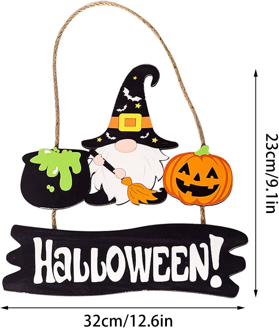 Trick Or Treaters Welcome Sign, Boo Sign Hanging Wall Plaque Signs, Sign for Front Door Keep Out Halloween Sign Halloween Signs for Door Lawn Garden Front Porch