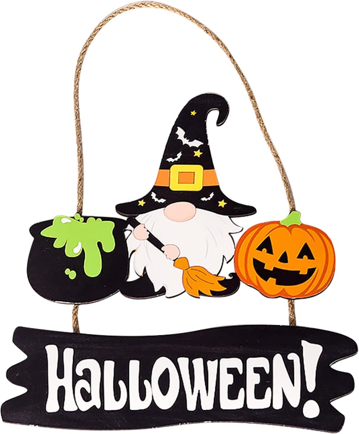 Trick Or Treaters Welcome Sign, Boo Sign Hanging Wall Plaque Signs, Sign for Front Door Keep Out Halloween Sign Halloween Signs for Door Lawn Garden Front Porch