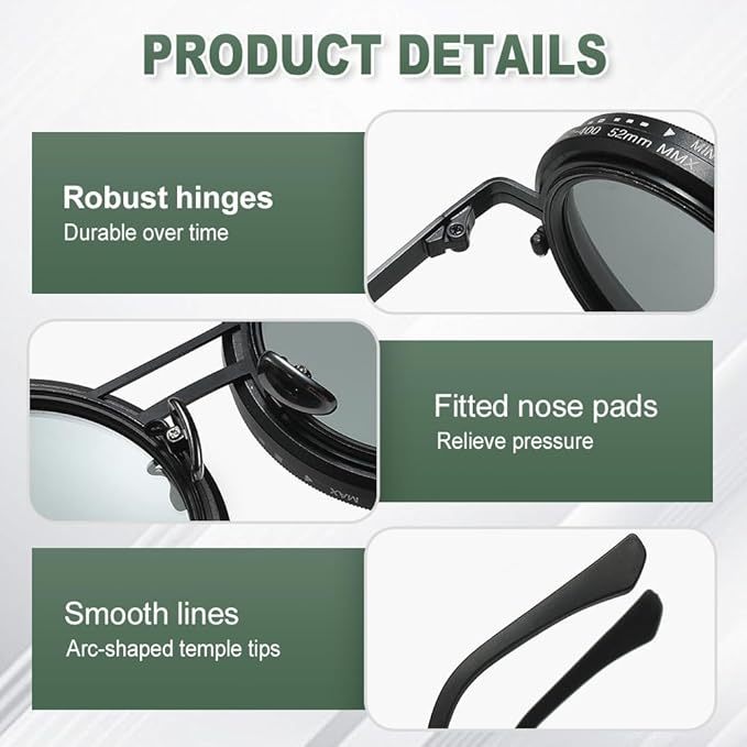 Dimmable ND Dimming Sunglasses, Fishing, Welding, Outdoor, Motorcycle Retro Sunglasses