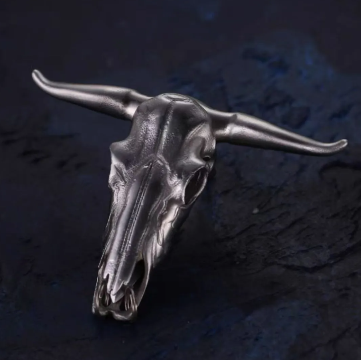  🔥Bull Head Pendant Necklace🔥Self-Defense Knife Necklace 📦🔪 Unpacking Tool 