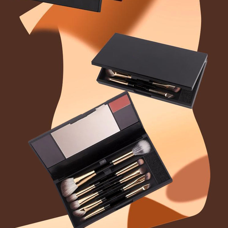 Portable Double-Ended Makeup Brush Set