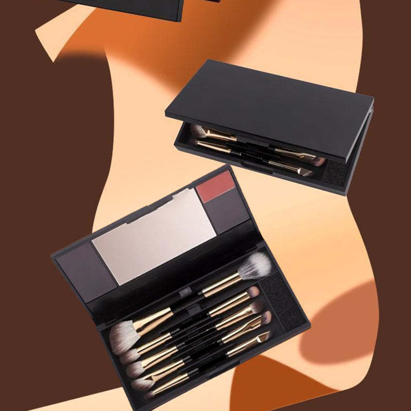 Portable Double-Ended Makeup Brush Set