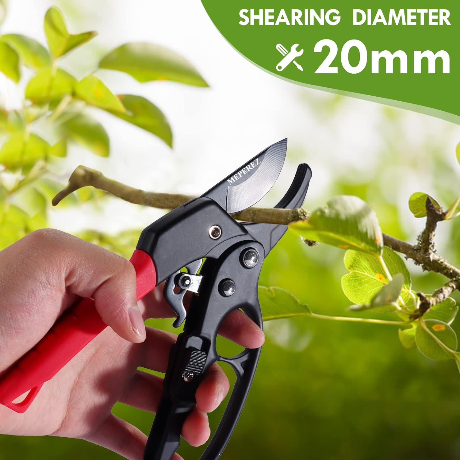 MEPEREZ premium Germany garden clippers, work 3 times easier, arthritis weak hand snips