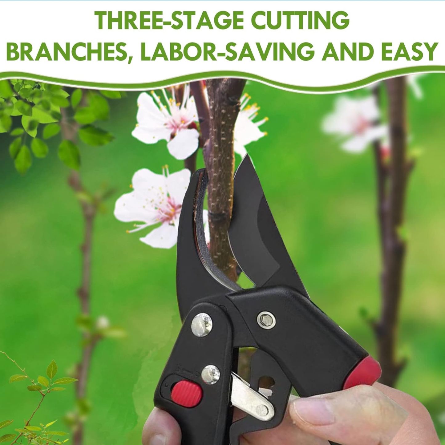 MEPEREZ premium Germany garden clippers, work 3 times easier, arthritis weak hand snips