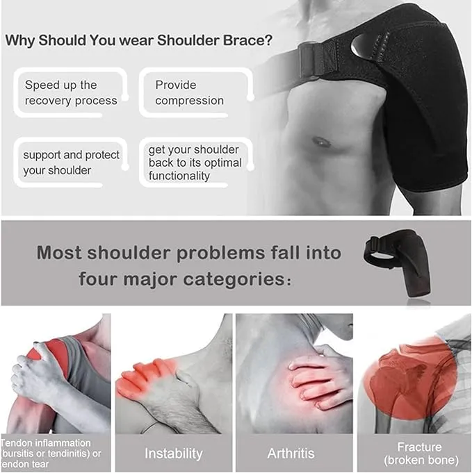ShoulderHeal Tourmaline Heating Compression Brace