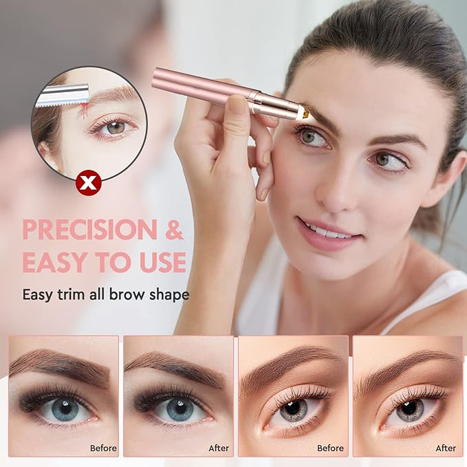 USB Electric Eyebrow Shaver Steel Painless Mini Shape Eyebrow Grooming Facial Hair Removal Mini Epilator