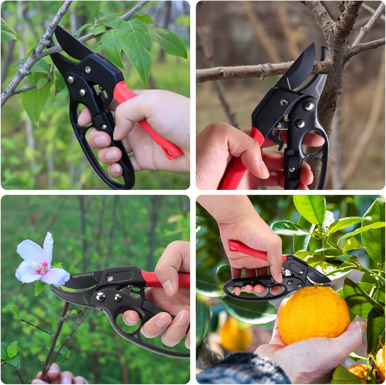 MEPEREZ premium Germany garden clippers, work 3 times easier, arthritis weak hand snips