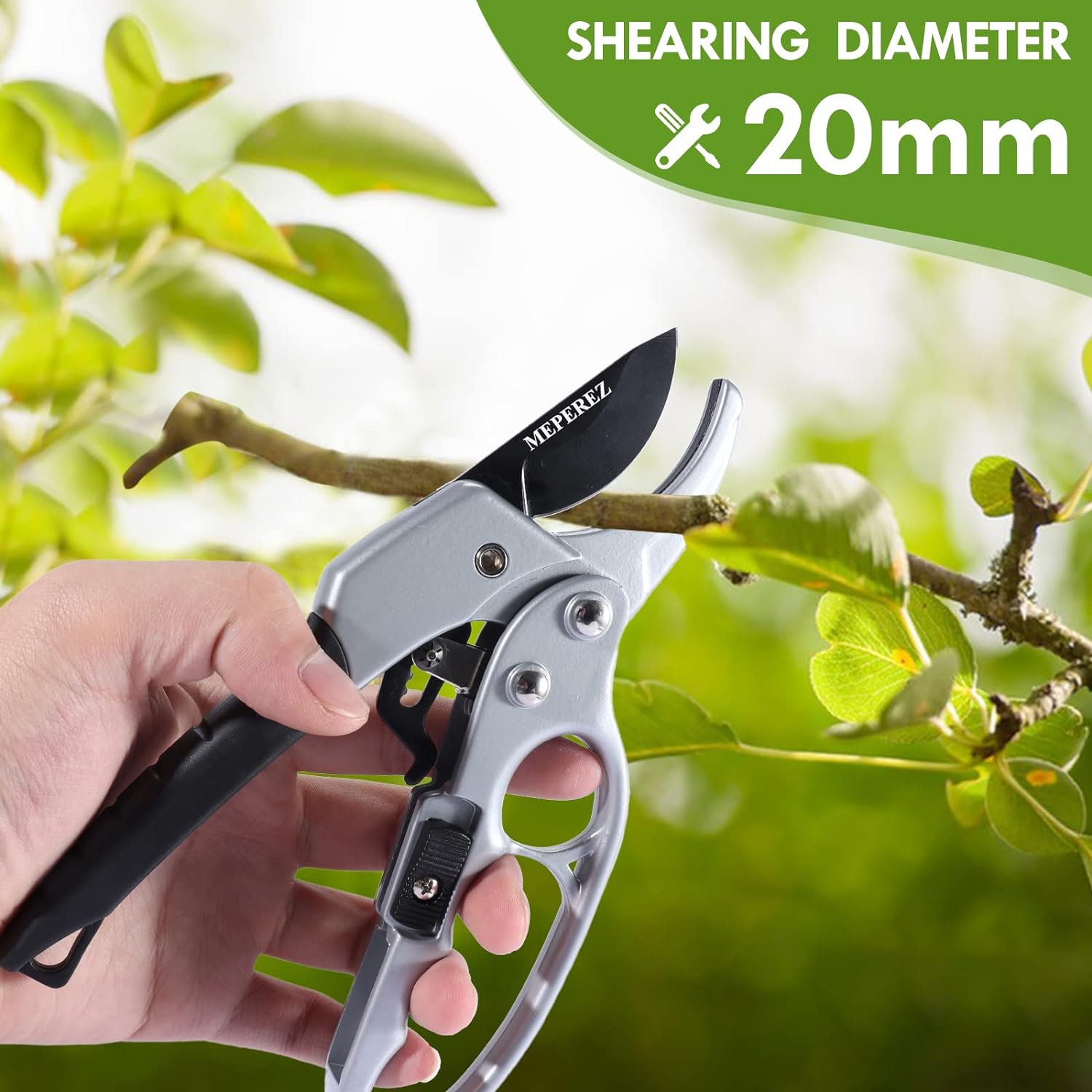 MEPEREZ premium Germany garden clippers, work 3 times easier, arthritis weak hand snips