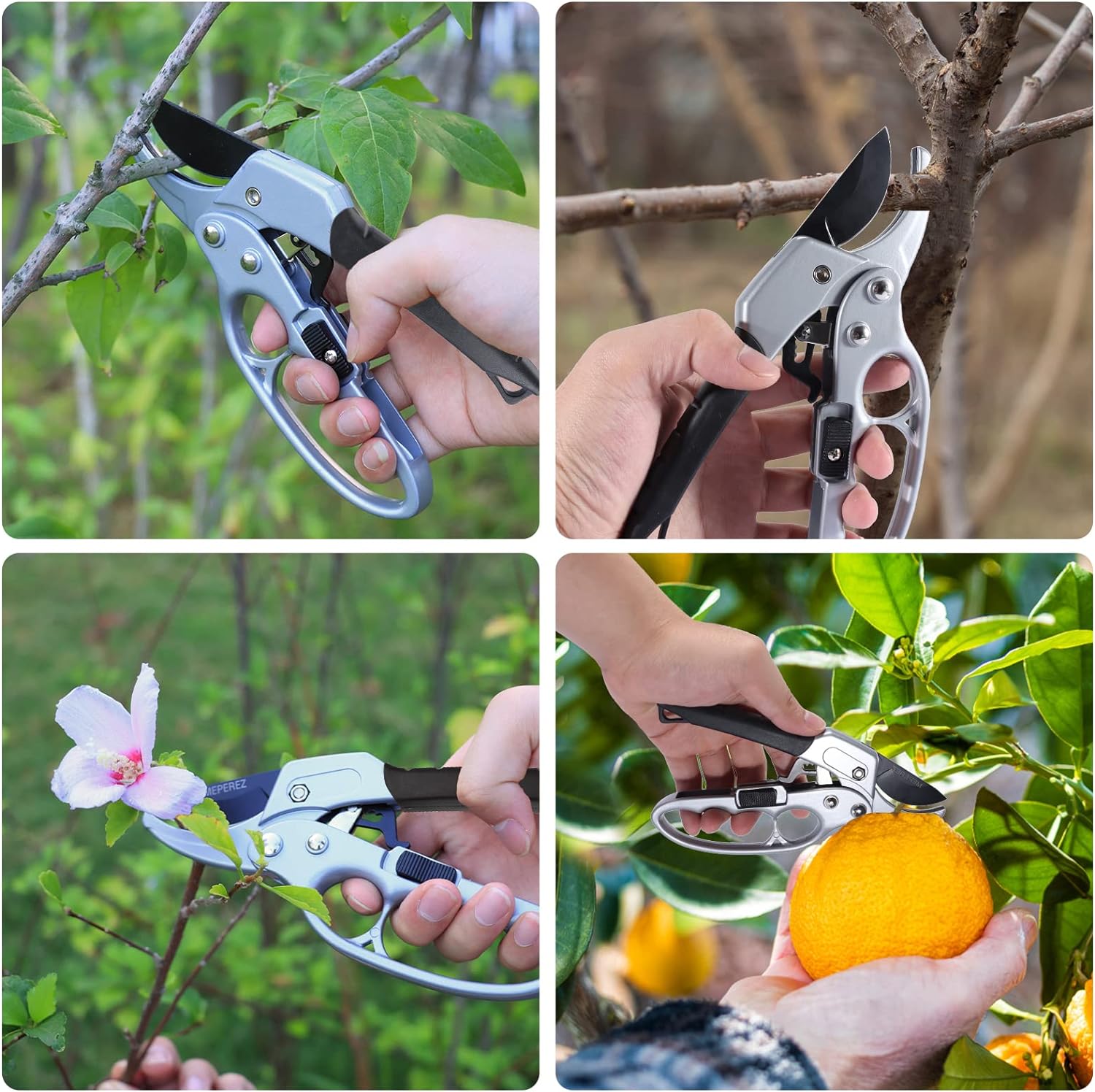 MEPEREZ premium Germany garden clippers, work 3 times easier, arthritis weak hand snips