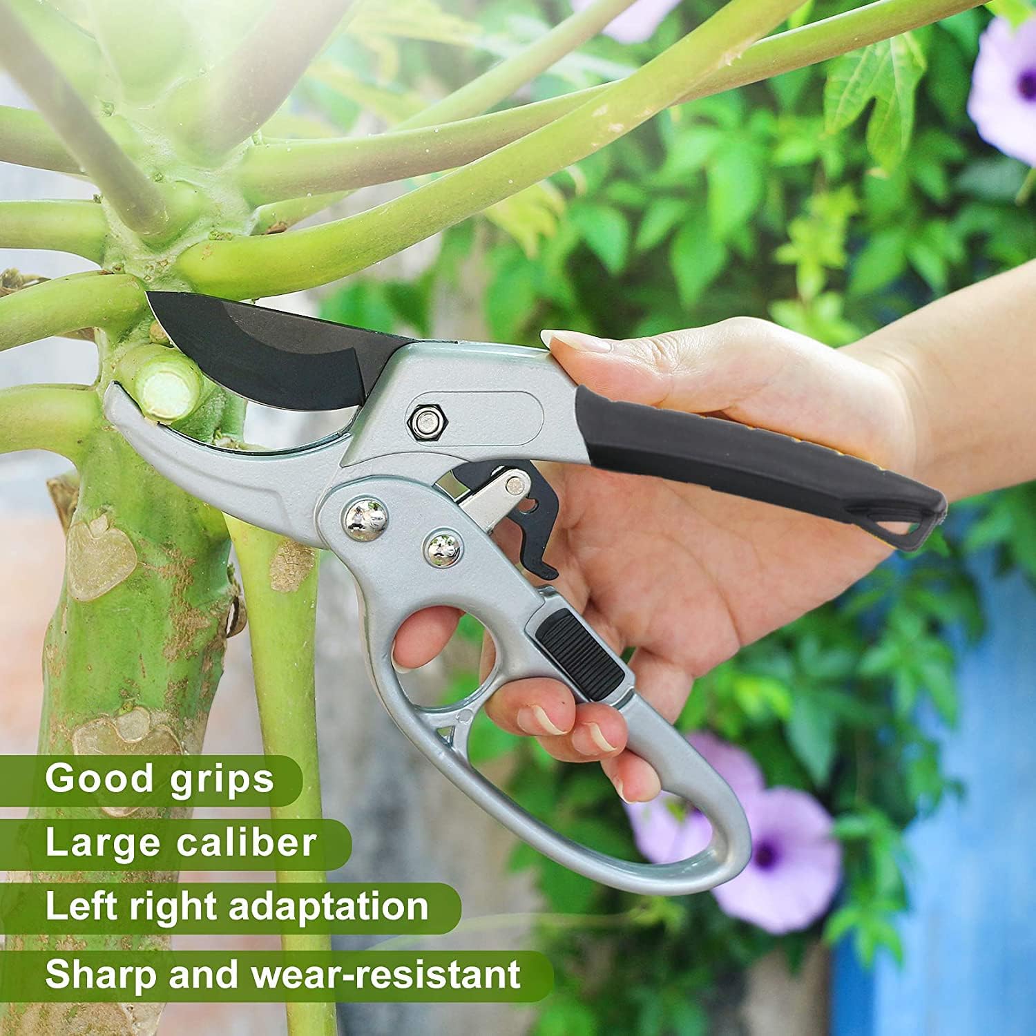 MEPEREZ premium Germany garden clippers, work 3 times easier, arthritis weak hand snips
