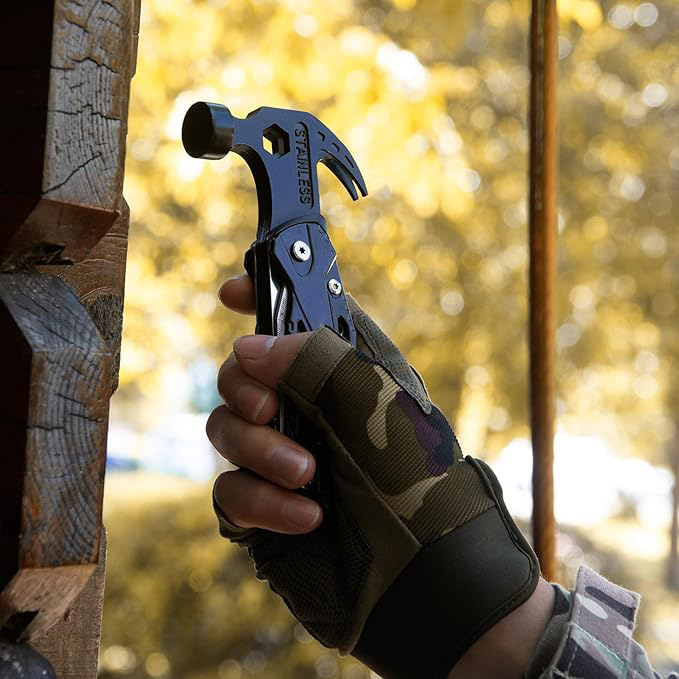 Portable MultiTool With Hammer, Screwdrivers, Nail Puller