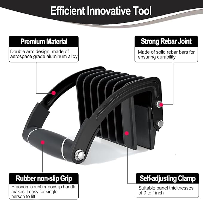 Portable Metal Wood Panel Handle Clip