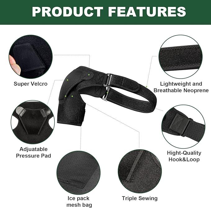 ShoulderHeal Tourmaline Heating Compression Brace