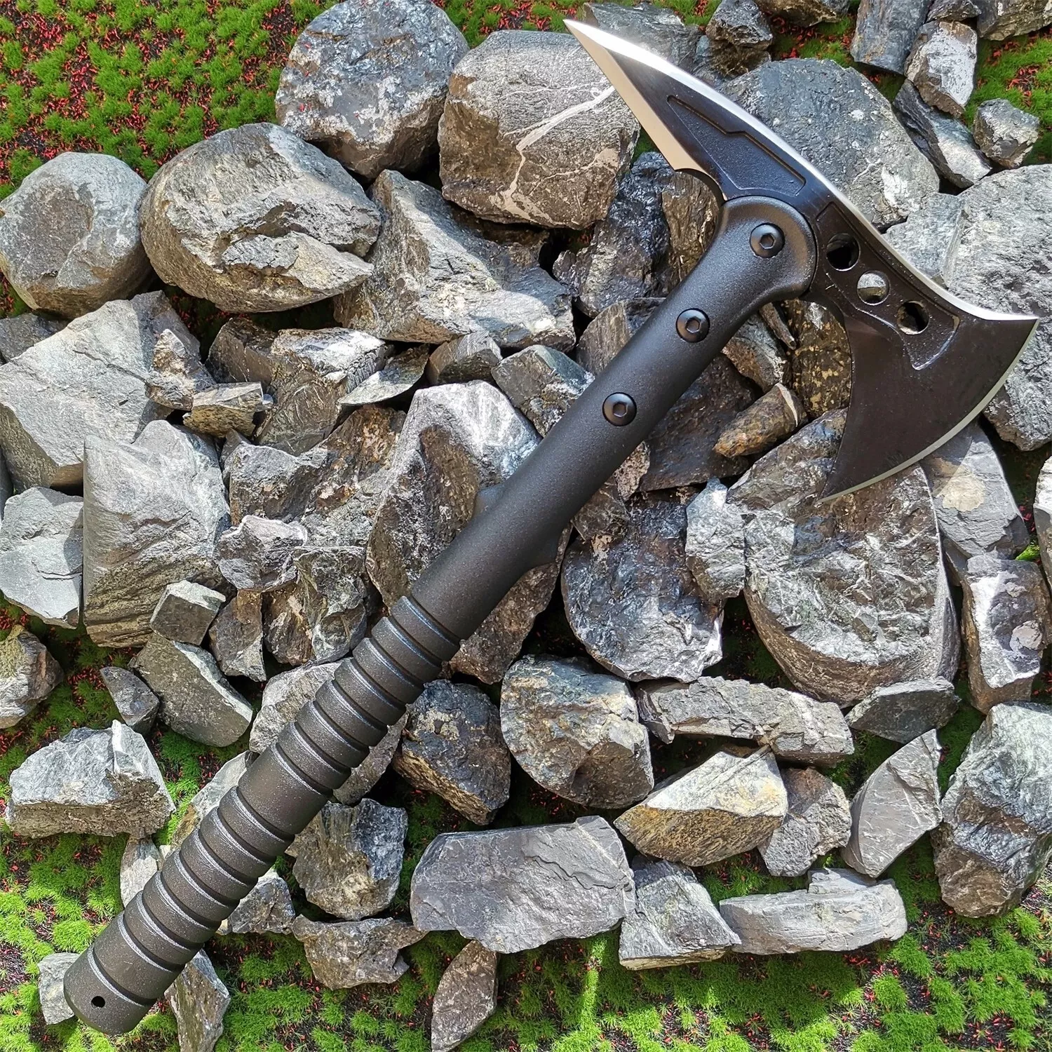 CS Tactical Axe Tomahawk Stainless Steel Blade Outdoor Hunting Camping Survival Axes Hand Tool 