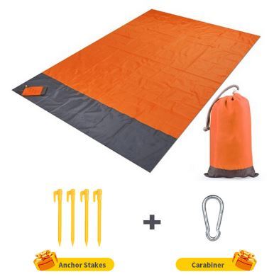 2x2.1m Waterproof Pocket Beach Blanket Folding Camping Mat Mattress Portable Lightweight Mat Outdoor Picnic Mat Sand Beach Mat