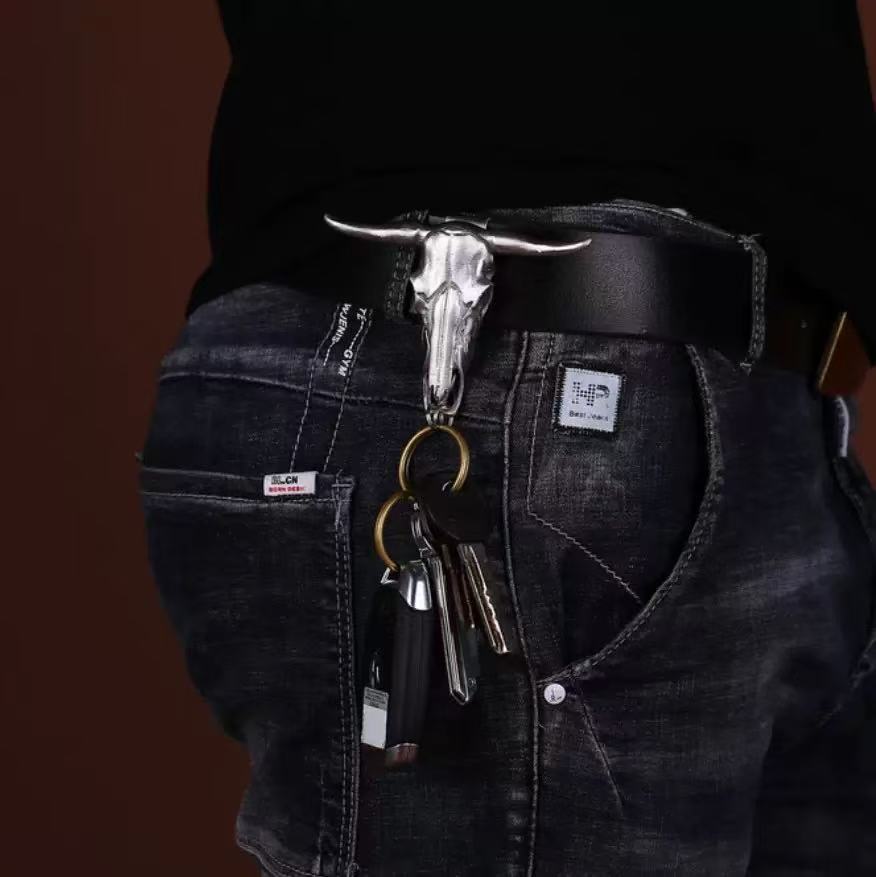  🔥Bull Head Pendant Necklace🔥Self-Defense Knife Necklace 📦🔪 Unpacking Tool 
