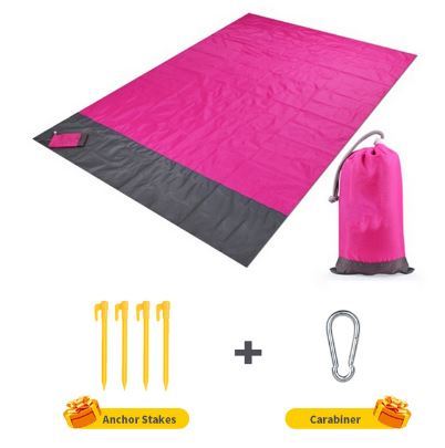2x2.1m Waterproof Pocket Beach Blanket Folding Camping Mat Mattress Portable Lightweight Mat Outdoor Picnic Mat Sand Beach Mat